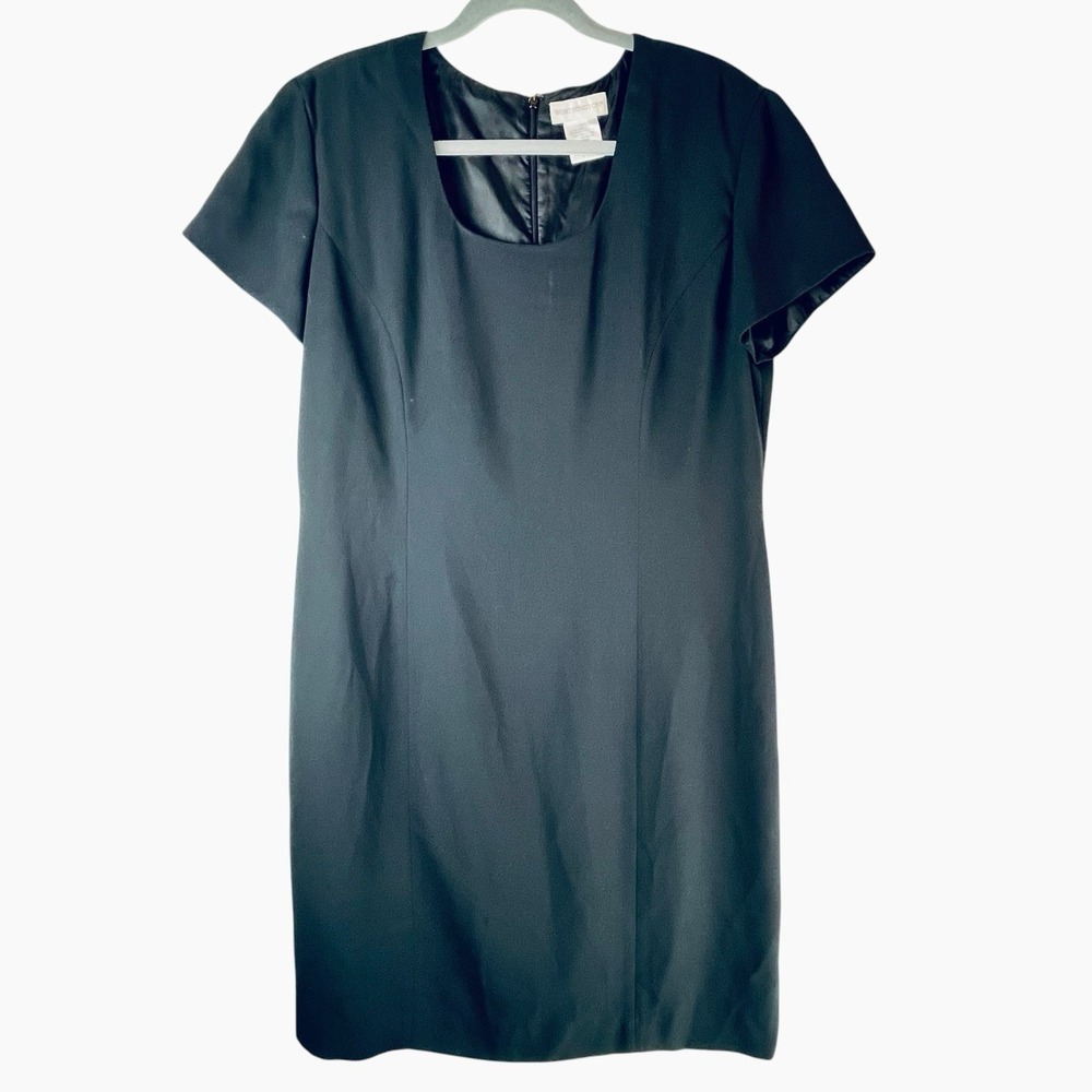 Worthington Dress Womens 16 Black Cap Sleeve Lined Career‎ Business